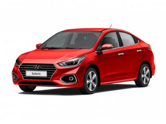 Hyundai Solaris 1.6 2019 | АКПП | климат-контроль | круиз-контроль | блютуз громкая связь | Красный